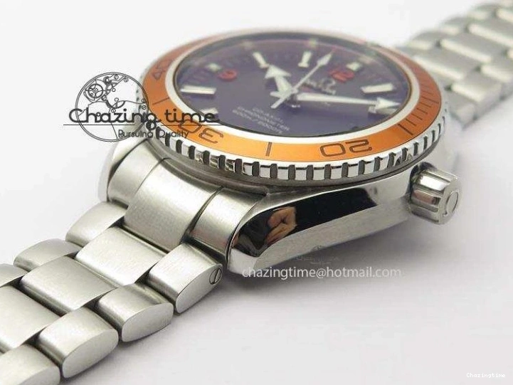 0404 Planet Ocean SS Bp Maker 45mm Orange Bezel On SS Bracelet A DailyWear 8216